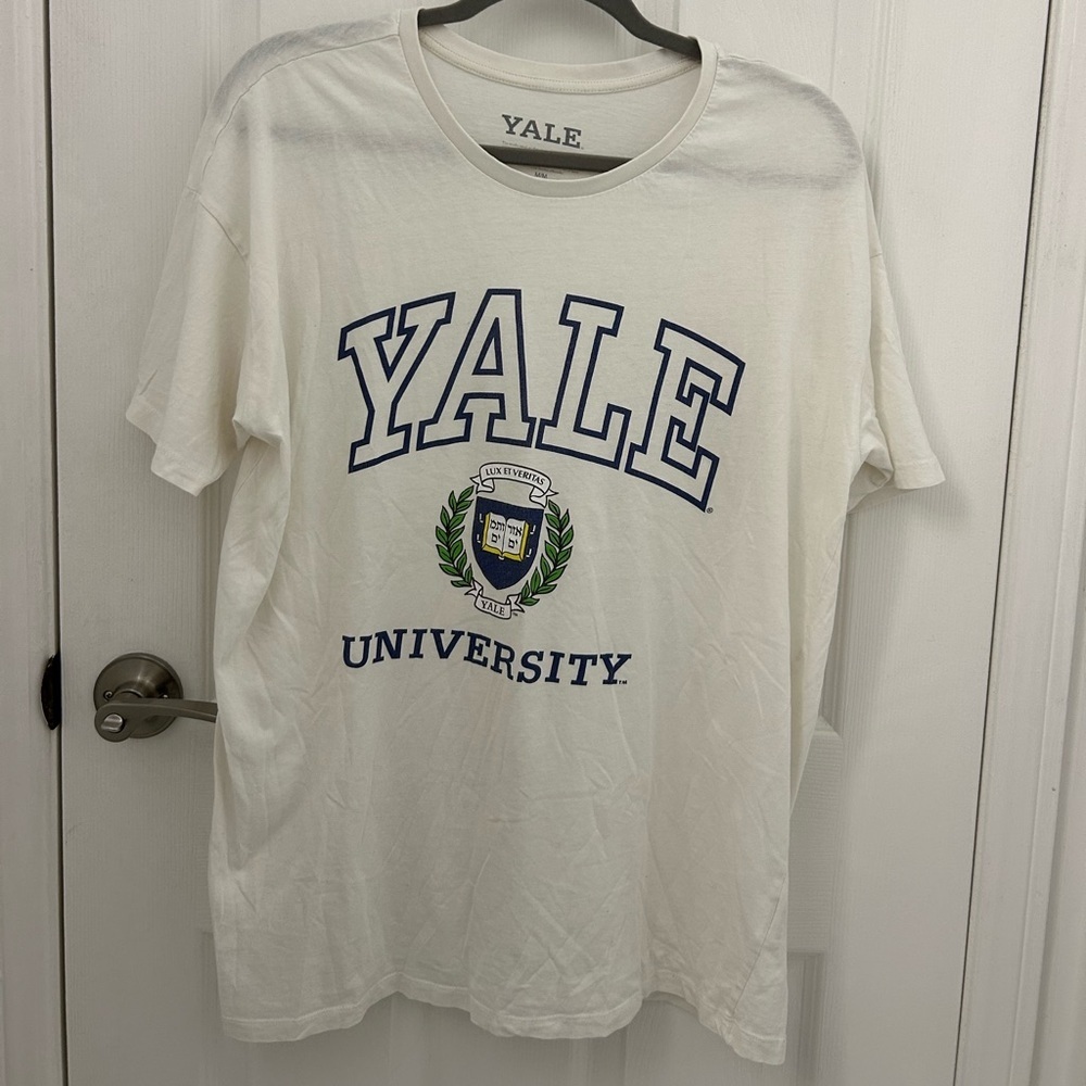 Authentic Yale White Tshirt, Sz M